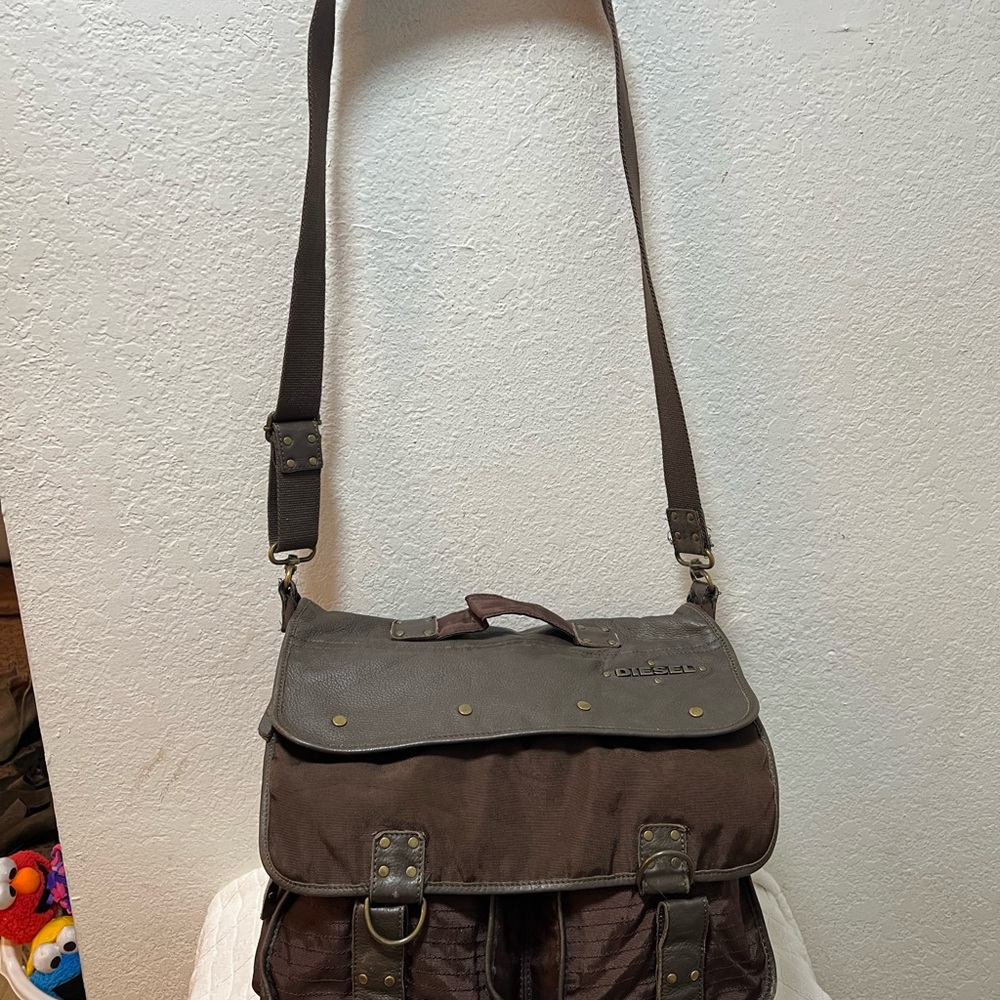 Diesel Dark Brown Messenger Bag
